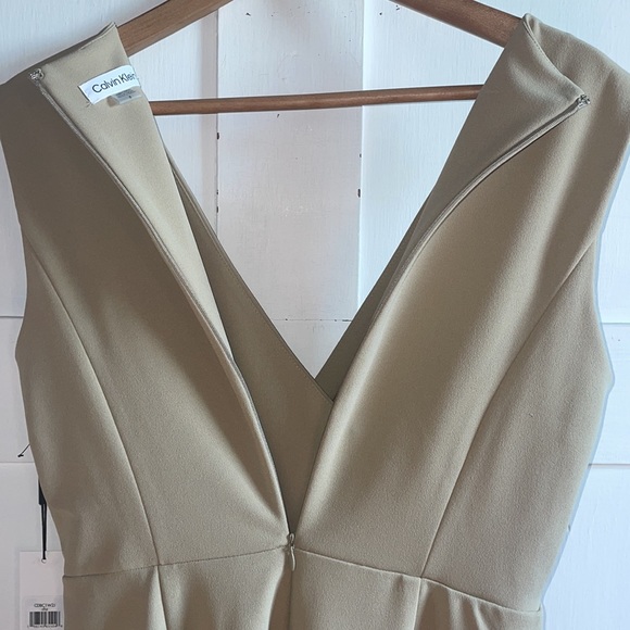CALVIN KLEIN Midi Dress Cocktail Formal Sleeveless Wrap Pencil Size 8 New - Picture 4 of 12